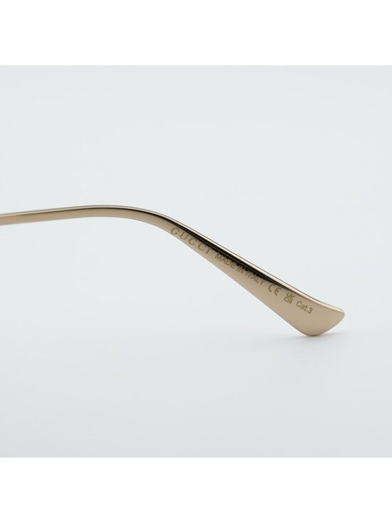 Gucci GG0226S 007 Sunglasses Shiny Black Round Frame, Grey Gradient Lenses main image 3